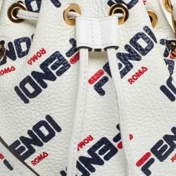 Pre Owned حقيبة باكيت فندي x فيلا مون تريزور جلد أبيض