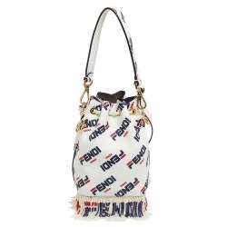 Pre Owned حقيبة باكيت فندي x فيلا مون تريزور جلد أبيض