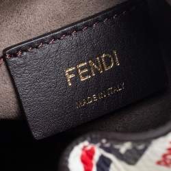 Pre Owned حقيبة باكيت فندي x فيلا مون تريزور جلد أبيض