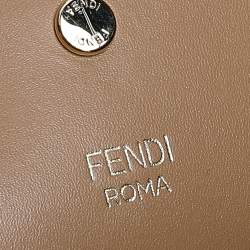 Pre Owned Fendi Beige Leather Medium Way Tote
