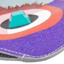 Pre Owned محفظة عملات معدنية فندي سحاب مونستر أي جلد متعدد الألوان