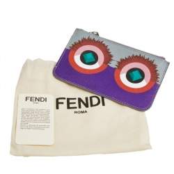 Pre Owned محفظة عملات معدنية فندي سحاب مونستر أي جلد متعدد الألوان