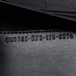 Pre Owned Fendi Black Leather Studded Flap Wallet On Chain