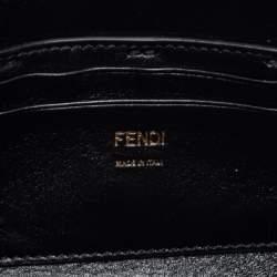 Pre Owned Fendi Black Glossy Leather FF Belt Bag 