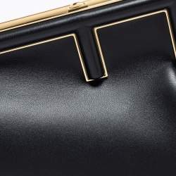 مملوكة مسبقًا Fendi Black Leather Small Fendi First Shoulder Bag