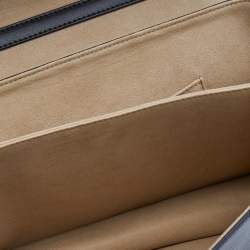 Pre Owned Fendi Brown/Black FF Embossed Leather Kan U Shoulder Bag