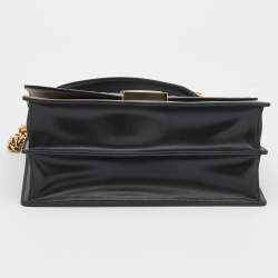 Pre Owned Fendi Brown/Black FF Embossed Leather Kan U Shoulder Bag