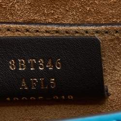 Pre Owned Fendi Blue Leather Moonlight Crossbody Bag