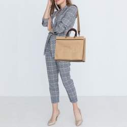 Pre Owned Fendi Beige Canvas Medium Sunshine Tote