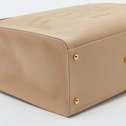 Pre Owned Fendi Beige Canvas Medium Sunshine Tote