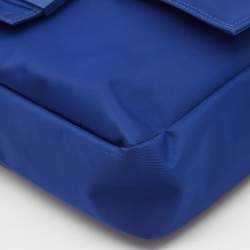 Fendi Blue Nylon Large Baguette Messenger Bag
