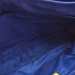 Fendi Blue Nylon Large Baguette Messenger Bag