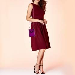 مملوكة مسبقًا حقيبة كتف فندي سنسيت جلد رصاصي صغيرة