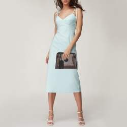 Fendi Brown Zucca Mesh and Leather Small Peekaboo Defender Pouch