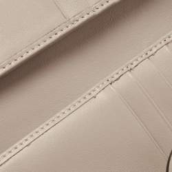 Pre Owned Fendi Etoupe Leather By The Way Flap Wallet