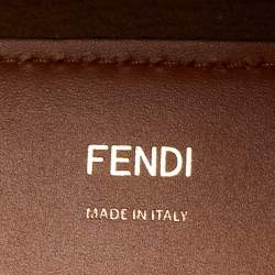 مملوكة مسبقًا حقيبة يد توتس فندي شوبر صن شاين  جلد بني كبيرة