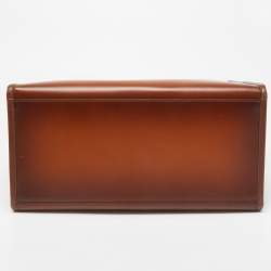 مملوكة مسبقًا حقيبة يد توتس فندي شوبر صن شاين  جلد بني كبيرة