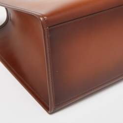 مملوكة مسبقًا حقيبة يد توتس فندي شوبر صن شاين  جلد بني كبيرة