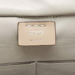 Pre Owned Fendi Grey Leather Medium Studded 3Jours Tote
