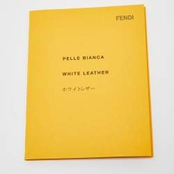 Pre Owned Fendi White/Beige Zucca Nylon and Leather Crossbody Bag