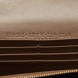 مملوكة مسبقًا Fendi Tobacco Zucca Embossed Leather FF Flap Wallet on Chain