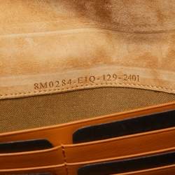 Pre Owned Fendi Multicolor Pequin Stripe Canvas and Leather Bustina Clutch