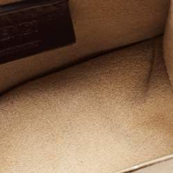 Pre Owned Fendi Gold Leather Micro Flower Kan I Crossbody Bag