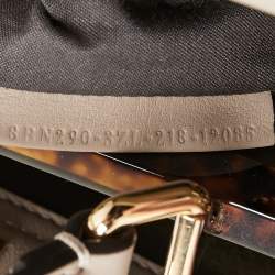 Pre Owned Fendi Grey Leather Medium Peekaboo Top Handle Bag