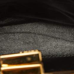 Pre Owned Fendi Black Velvet Small Peekaboo Click Shoulder Bag