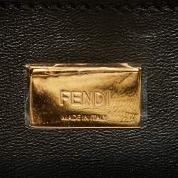 Pre Owned Fendi Black Velvet Small Peekaboo Click Shoulder Bag