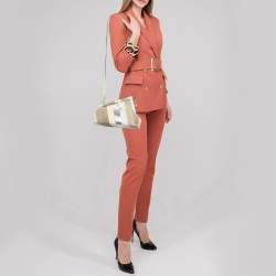 مملوكة مسبقًا Fendi Multicolor Suede and Leather Small Fendi First Clutch