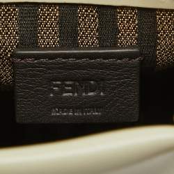 Pre Owned Fendi Green Leather Mini Sunshine Tote