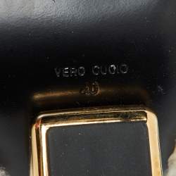 Pre Owned Fendi Off White Lamb Fur and Leather First Heel Mules Size 40