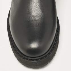 Fendi Brown/Black Canvas and Leather Over The Knee Boots Size 39