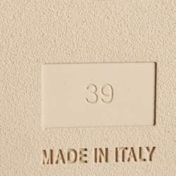 Pre Owned Fendi Beige Leather Fashion Show Platform Sneakers Size 39