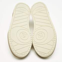 مملوكة مسبقًا Fendi White/Cream Mesh Match Low Top Sneakers Size 39