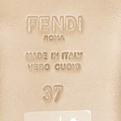 Fendi Purple Mink Fur Baguette Flat Slides Size 37