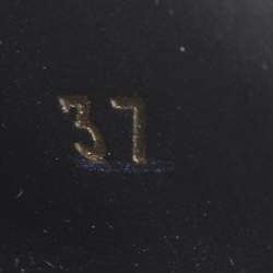 Pre Owned Fendi Black Leather Fendigraphy Flat Slides Size 37