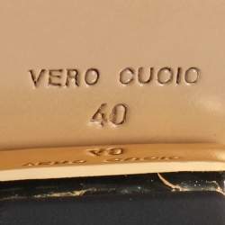 Pre Owned Fendi Brown Leather First Heel Mules Size 40