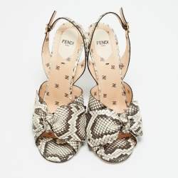 Pre Owned صندل فيندي فريدوم بايثون بيج مقاس 41 بفتحة كعب