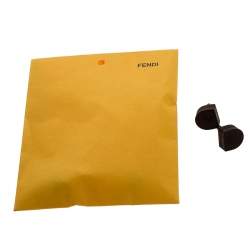 Pre Owned Fendi Black Glitter Suede Platform Ankle Strap Pumps Size 38