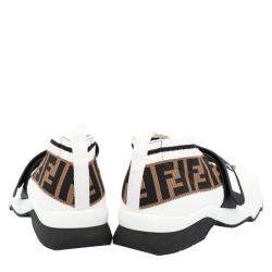 Pre Owned Fendi White Rockoko Sneakers Size 38