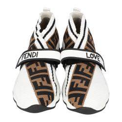 Pre Owned Fendi White Rockoko Sneakers Size 38