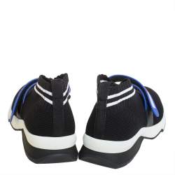 Fendi Black Knit Fabric Rockoko Low Top Sneakers Size 37