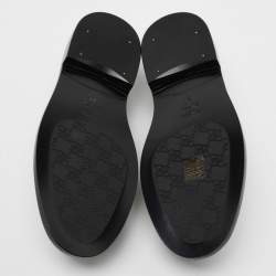 Fendi Black Leather Slip On Loafers Size 39