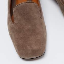 Fendi Grey Suede Slip On Loafers Size 40