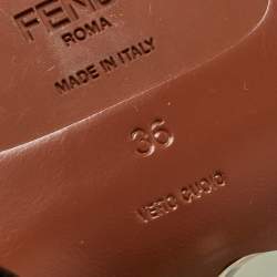 Pre Owned Fendi Black Fur Ice Heel Ankle Boots Size 36