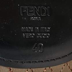 مملوكة مسبقًا Fendi Black/Grey Leather Ruffled Booties Size 40