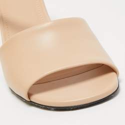 Pre Owned Fendi Beige Leather Fendi First Slide Sandals Size 39