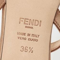 مملوكة مسبقًا Fendi Beige Mesh and Satin Colibri Pointed Toe Slingback Pumps Size 36.5